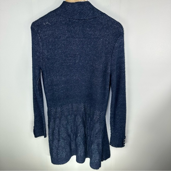 White House Black Market cardigan Blue size small Long Cardigan Wool Blend - Picture 9 of 14